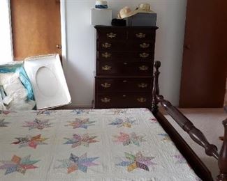 Chautauqua Colonial Bedroom Set  $750.00:  Available to purchase before sale.  Send email if you want to purchase it before Friday.   Headboard, Footboard, Dresser, Mirror, Highboy.  