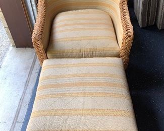Key West Club Chair with ottoman from Pierce Martin Giati fabric - Price $1,500