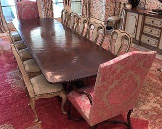 Custom made dining table with no extensions - Price $14,000