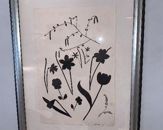 Uhlmann Black and white botanical 16.75"x22.75" - Price $350