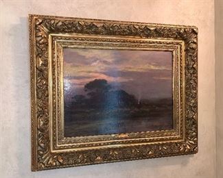 Original oil painting by artist Alexandre Gaston Guignard (French 1848-1922) Price $8,500