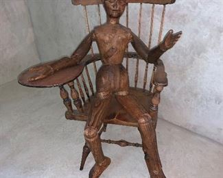 19th Century Figure and chair $295