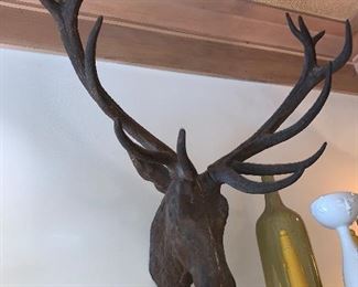 Large cast iron stag's head - Price $2,500