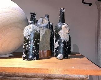 Set of shipwrecked bottles - set $350