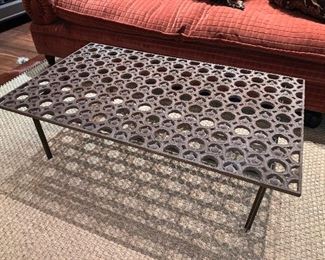 French iron gate cocktail table Price $650