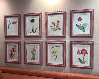Lithographs, set of 8, offset process, 21"x17" - Price for set $1,800