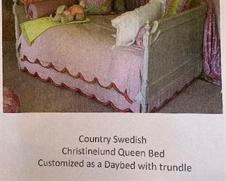 Swedish day bed 65"x85"x46" - Price for bed and trundle $2,500
