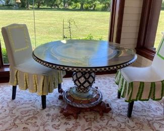 Mackenzie Childs Table and Chairs