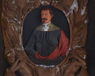 Lot 3: 17th Century Italian Wax Portrait Signed