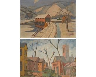 Lot 12: F. W. Bock Double Painting on Board
