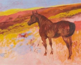 Lot 35: Cameron Booth Horse Painting Minnesota