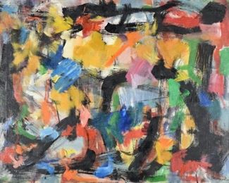 Lot 72: Hugh Kappel Abstract Expressionist Painting