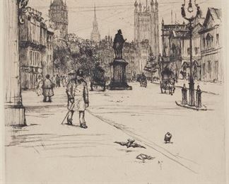 Lot 76: Frank Armington "Whitehall London" Etching