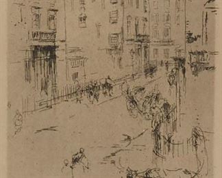 Lot 80: James McNeill Whistler Alderney Street Etching