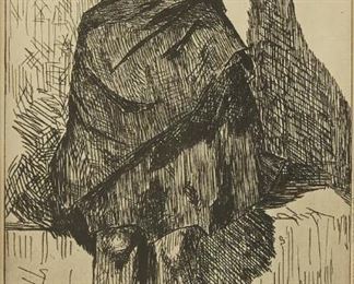 Lot 81: Edouard Manet "The Absinthe Drinker" Etching