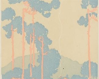 Lot 90: Lee Mero Woodblock Print