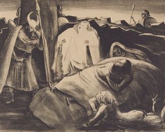 Lot 100: Adolf Dehn "Tristan and Isolde" Lithograph