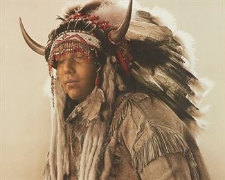 Lot 108: James Bama "Ken Blackbird" Print