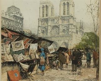 Lot 111:  Luigi Kasimir Notre Dame Paris Etching