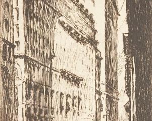 Lot 118: Deco Era Etching "Shadows #2" A. Ernest Warnick