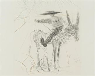 Lot 125: Salvador Dali "Sancho Panza" Drypoint