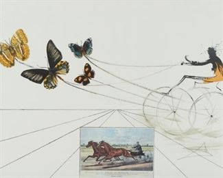 Lot 126: Salvador Dali "American Trotting Horses No. 1"