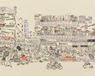 Lot 139: Red Grooms "Discount Store" Screenprint