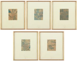 Lot 144: Steve Sorman Suite of 5 "What This Is" Intaglio Prints