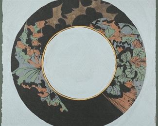 Lot 146: Stuart Nielsen "Plate" Woodcut Print on Paper