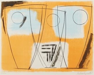 Lot 160: Barbara Hepworth "Three Forms" Color Lithograph
