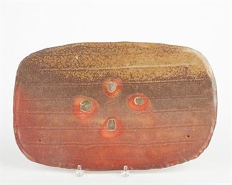 LOT 215: RANDY JOHNSTON ANAGAMA CERAMIC PLATTER