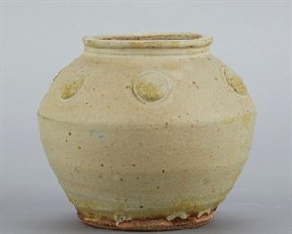 LOT 219: WARREN MACKENZIE BOWL W/ RAISED CIRCLES MARKED