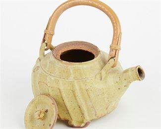 LOT 222: WARREN MACKENZIE STUDIO CERAMIC TEAPOT MARKED  