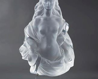 LOT 238: FREDERICK HART "FIDELIA" LUCITE SCULPTURE OF A WOMAN