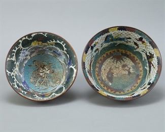 LOT 252: GROUP: 2 EARLY CHINESE CLOISONNE BOWLS