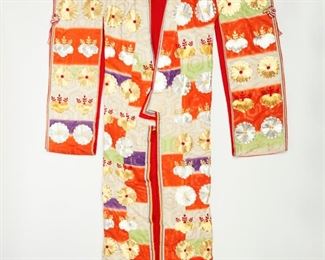 LOT 336: 20TH C. JAPANESE UCHIKAKE WEDDING KIMONO