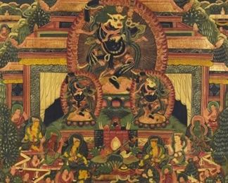 LOT 350: 19TH/20TH C. TIBETAN THANGKA