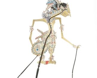 LOT 354: INDONESIAN (BALINESE) SHADOW PUPPET OF HUMANS AND GODS