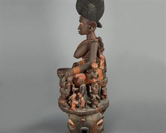 LOT 369: MASSIVE AFRICAN YORUBA EPA HELMET MASK