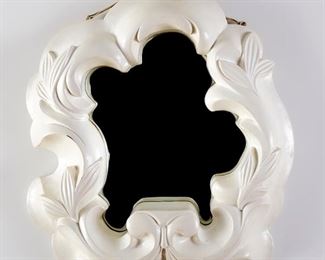 LOT 411: SERGE ROCHE STYLE PLASTER FRAMED MIRROR