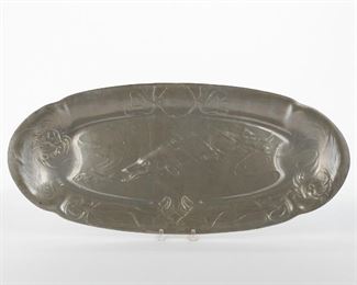 LOT 430: KAYSERZINN ART NOUVEAU PEWTER FISH PLATE