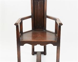 LOT 440: GEORGE MANN NIEDECKEN ARTS & CRAFTS CHAIR - LABELED