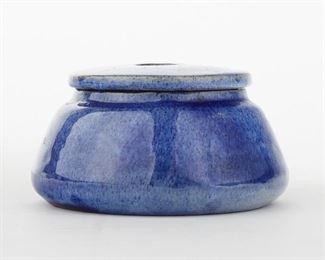 LOT 482: WEBB CHICAGO ARTS & CRAFTS COVERED JAR INKWELL