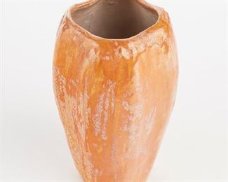 LOT 483: AREQUIPA RHEAD ART POTTERY CRYSTALLINE ORGANIC VASE