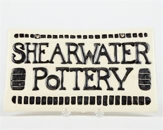 LOT 495: SHEARWATER POTTERY GLAZED PLAQUE MARKED