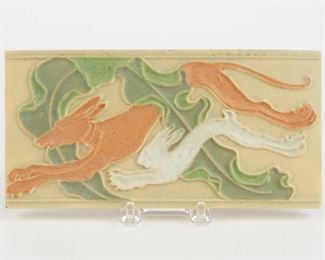 LOT 496: ROOKWOOD POTTERY FAIENCE TILE