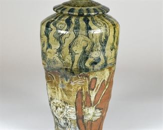 LOT 500: MIKE NORMAN STUDIO POTTERY VASE