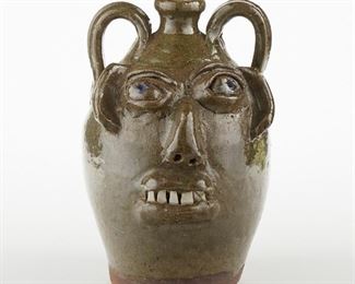 LOT 506: B.B. CRAIG NORTH CAROLINA FOLK ART FACE JUG