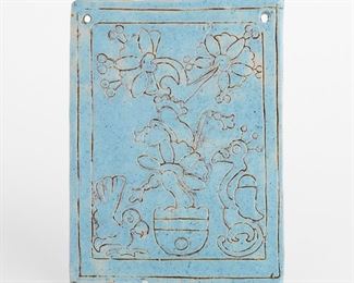 LOT 508: JANE ADDAMS SIGNED 1932 HULL HOUSE ART POTTERY PLAQUE