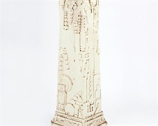 LOT 509: FERNAND MOREAU NORTHWESTERN NORWETA TERRACOTA PEDESTAL